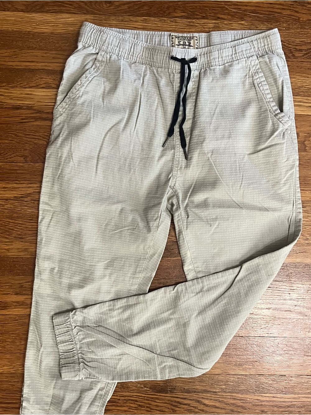 Brooklyn Laundry M joggers pants tan ripstop Gorpcore granola